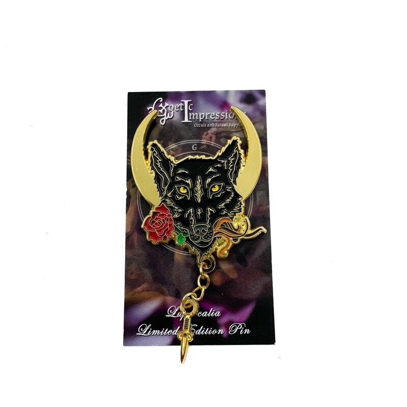 Lupercalia Black and Gold Enamel Pin