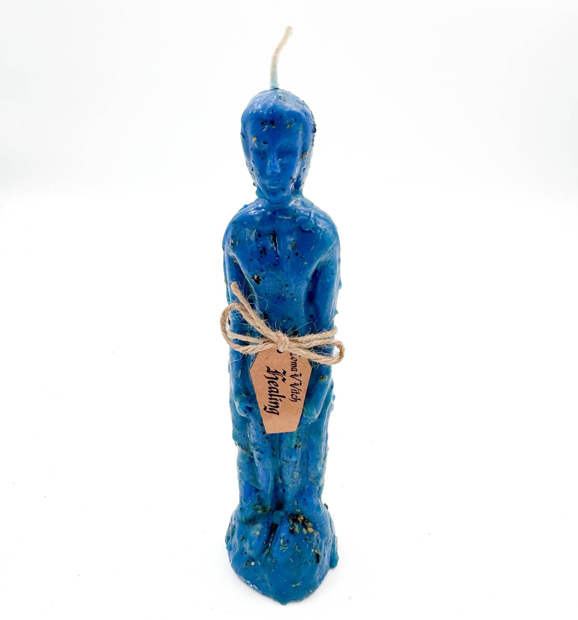Healing Male Figure Candle Anointed and Rolled in Herbs