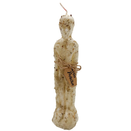 Protection Male Figure Candle Anointed and Rolled in Herbs