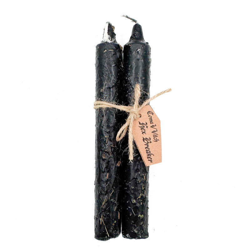 Hex Breaking Candles that have been Anointed and Rolled in Herbs