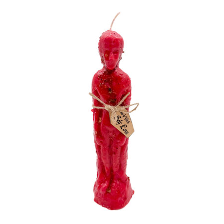 Self-Love Male Figure Candle Anointed and Rolled in Herbs