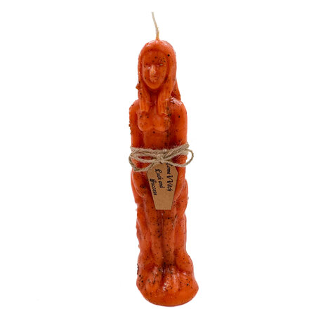 Luck Female Figure Candle Anointed and Rolled in Herbs