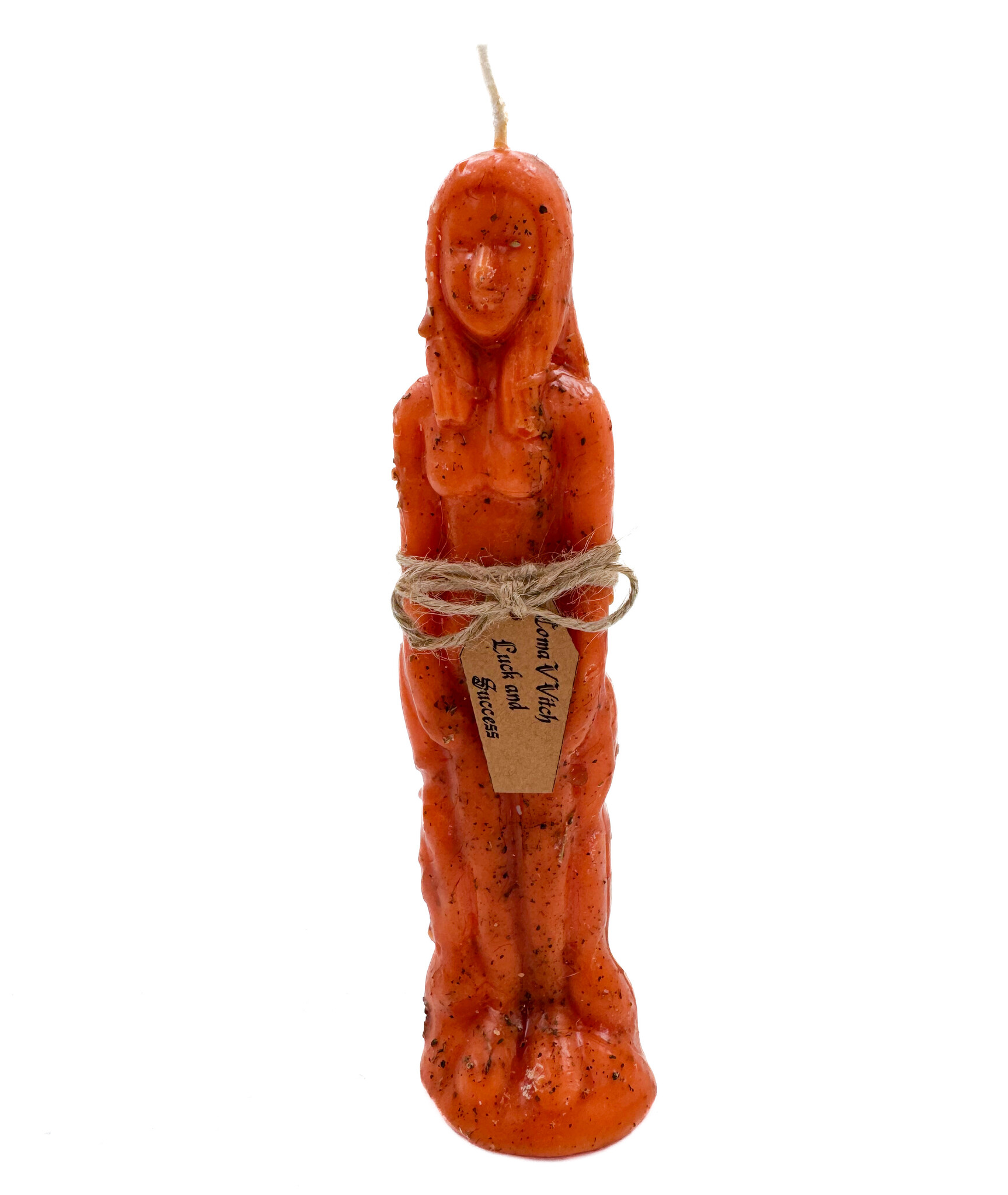 Luck Female Figure Candle Anointed and Rolled in Herbs