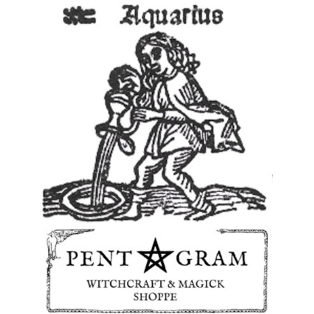 Aquarius with Pentagram Logo Sticker