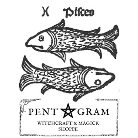 Pisces with Pentagram Logo Sticker