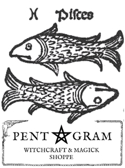 Pisces with Pentagram Logo Sticker