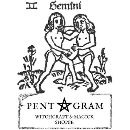 Gemini with Pentagram Logo Sticker