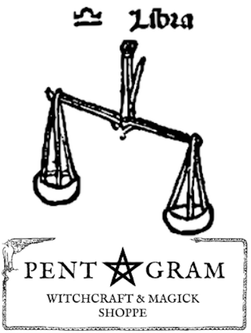 Libra with Pentagram Logo Sticker