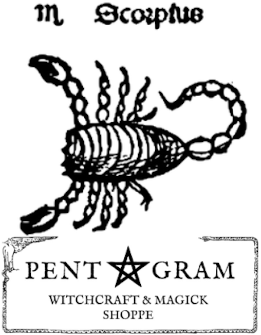 Scorpio with Pentagram Logo Sticker