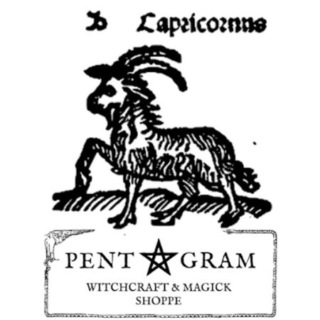 Capricorn with Pentagram Logo Sticker