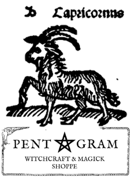 Capricorn with Pentagram Logo Sticker