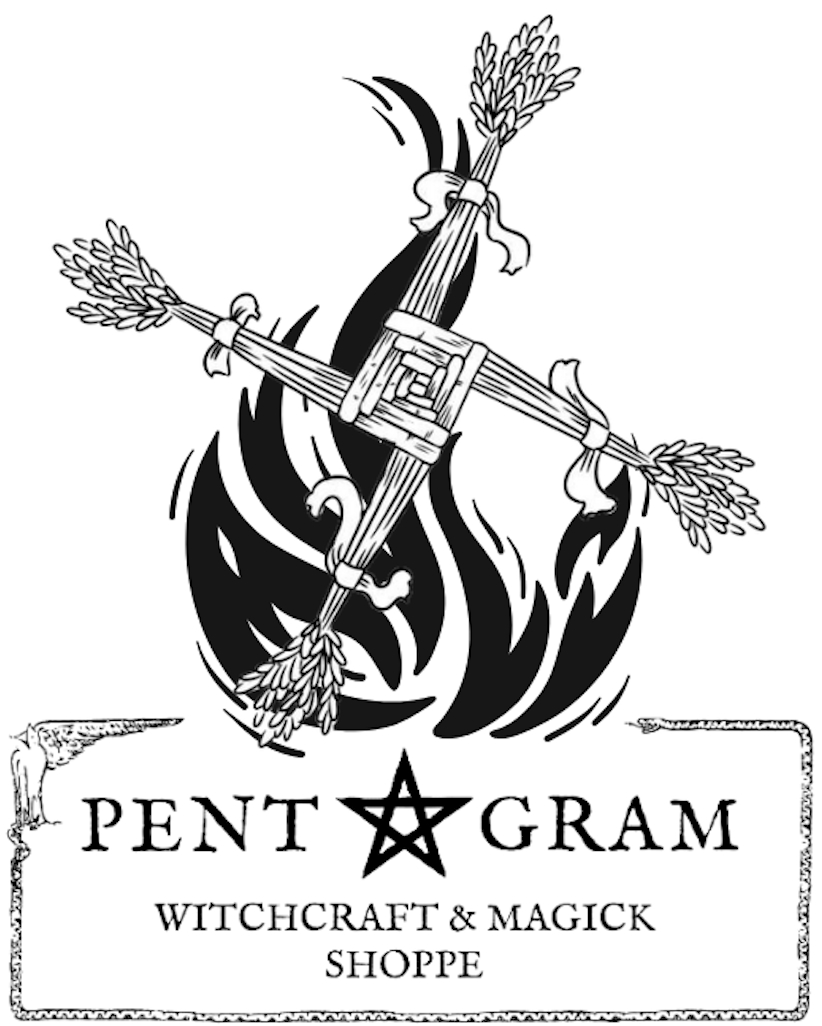 Flaming Brigid's Cross with Pentagram Logo Sticker