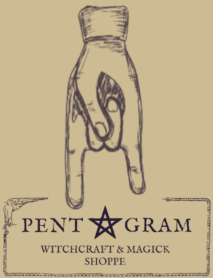 Mano Cornuto with Pentagram Logo Sticker