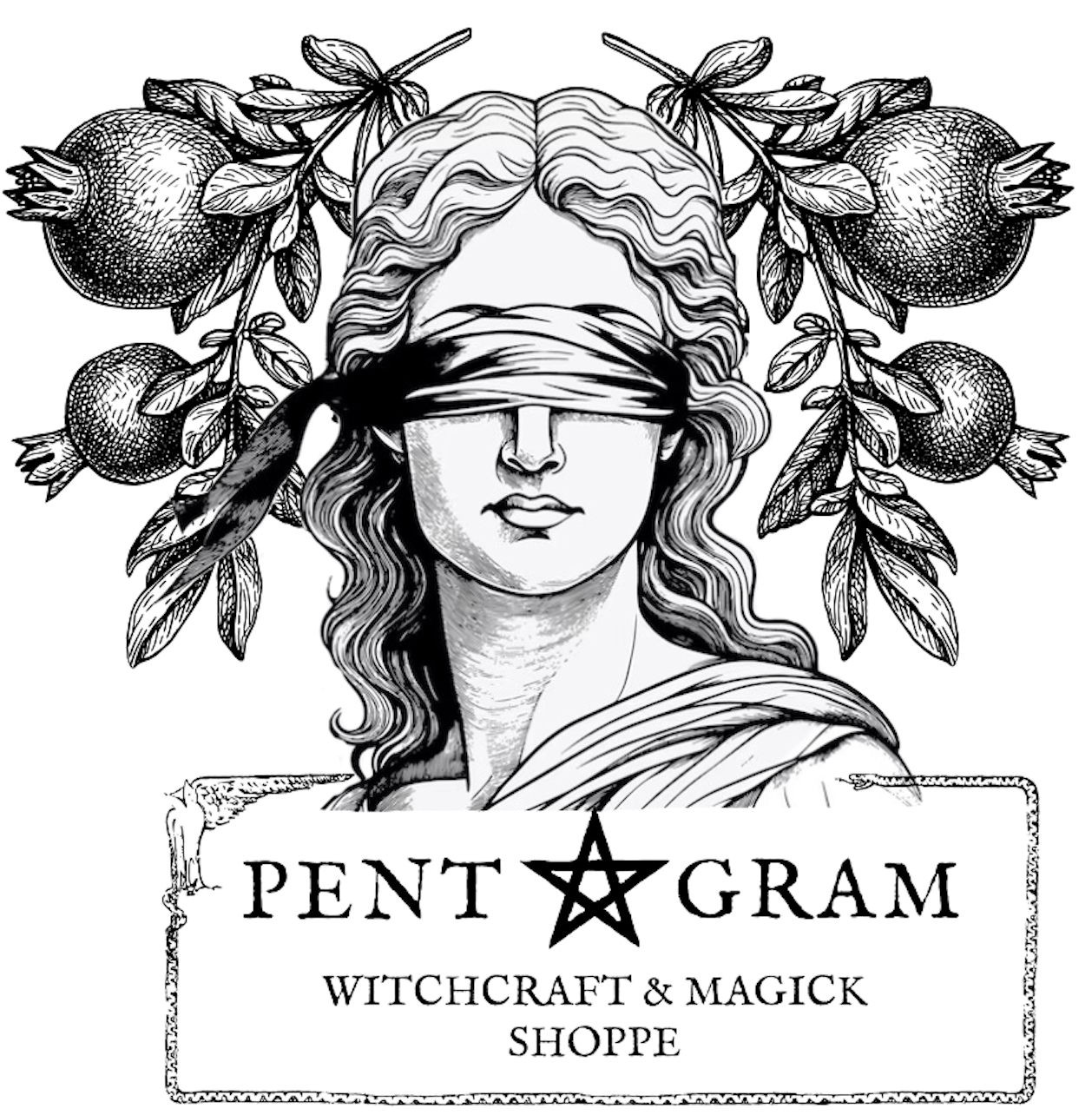 Persephone with Pentagram Logo Sticker