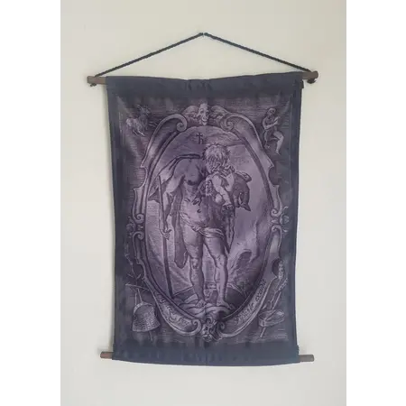 God Saturn Cloth Wall Hanging Banner