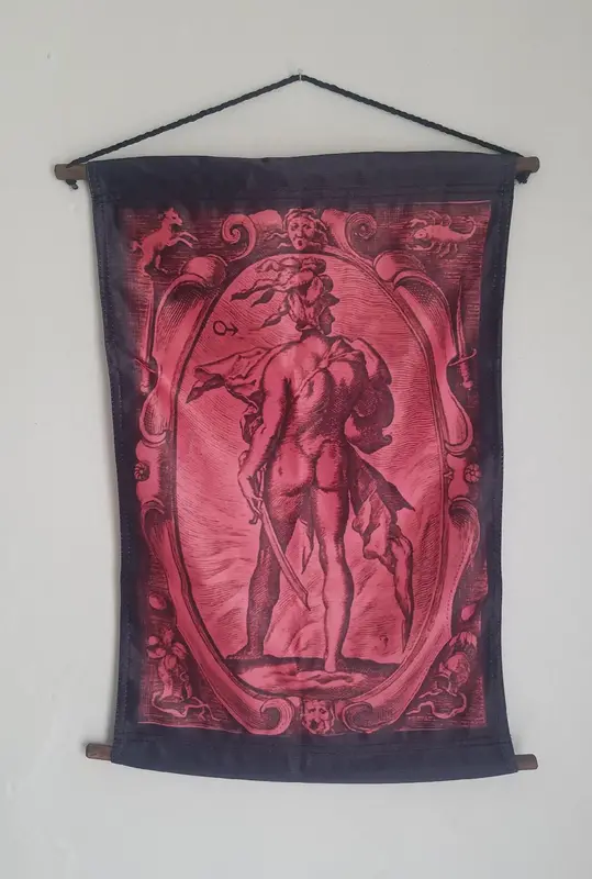 God Mars Cloth Wall Hanging Banner