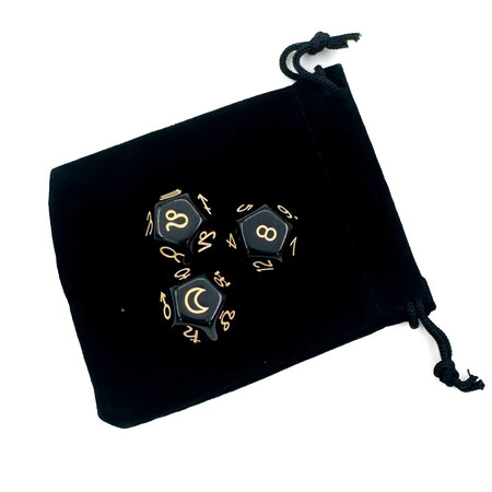 Set of Astrology Dice with Instructions