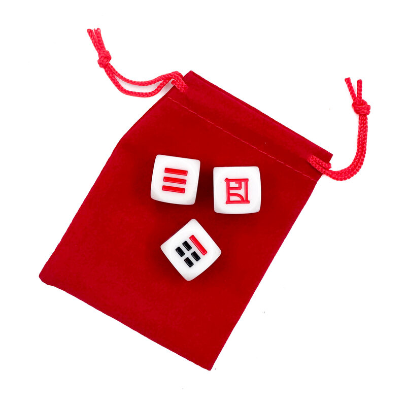 Set of I-Ching Dice with Instructions