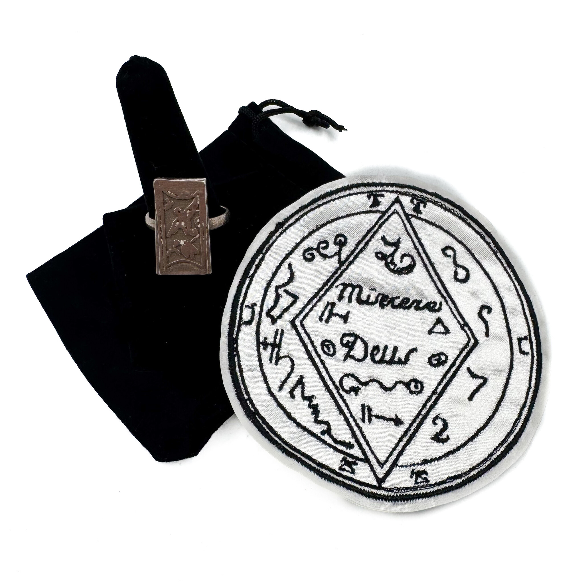 Black Pullet Ring and Talisman Set that Gives Talent in the Arts and Scholarly Pursuits