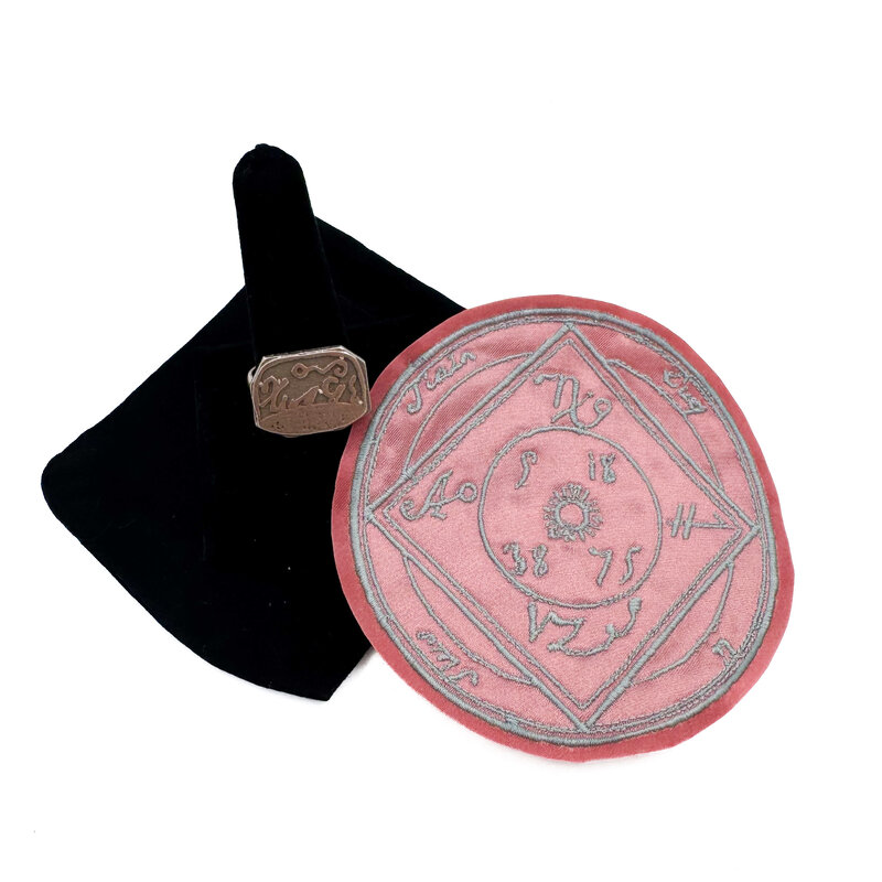 Black Pullet Ring and Talisman Set that Destroys all Plans Made Against You