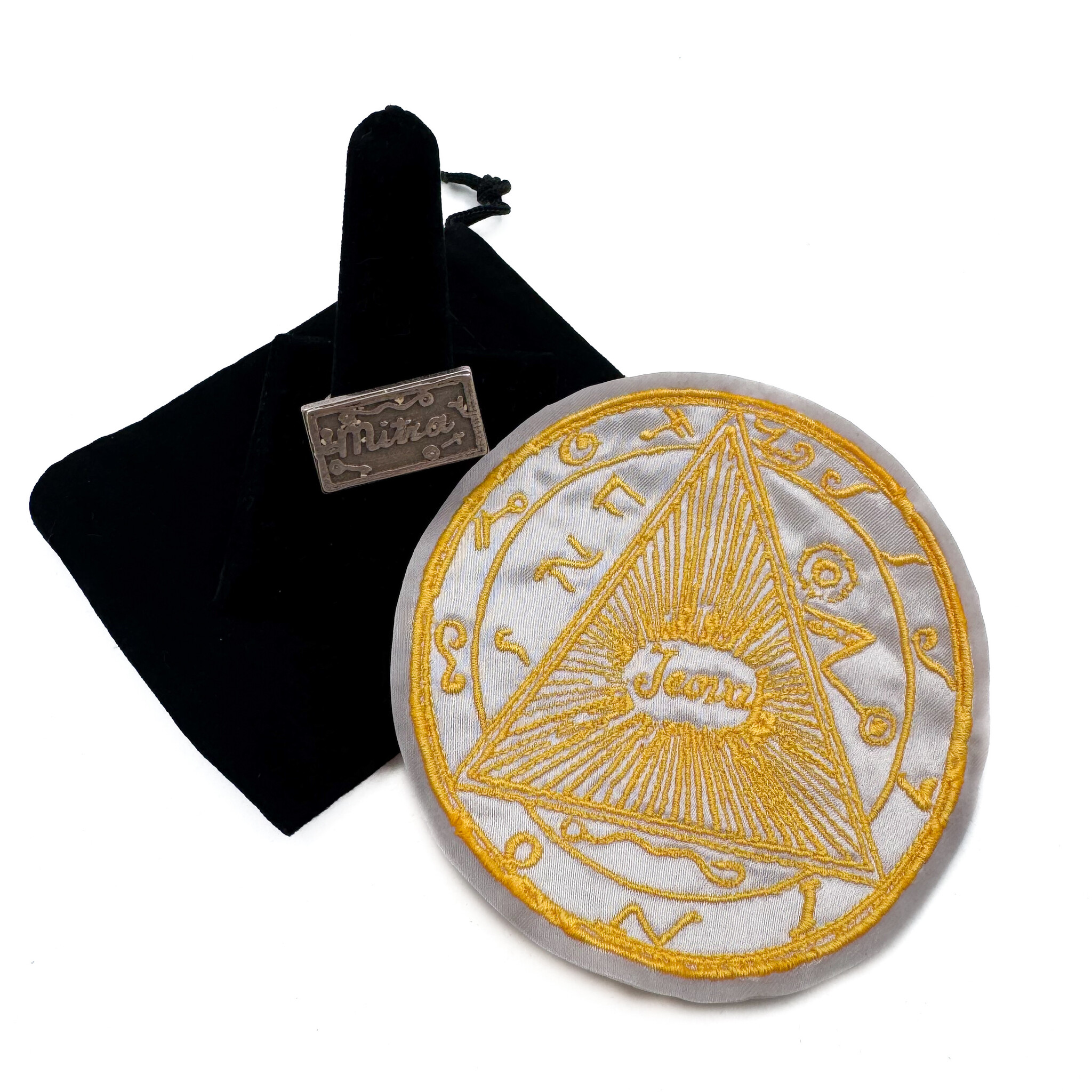 Black Pullet Ring and Talisman Set that Allows Remote Vision and Thought Reading