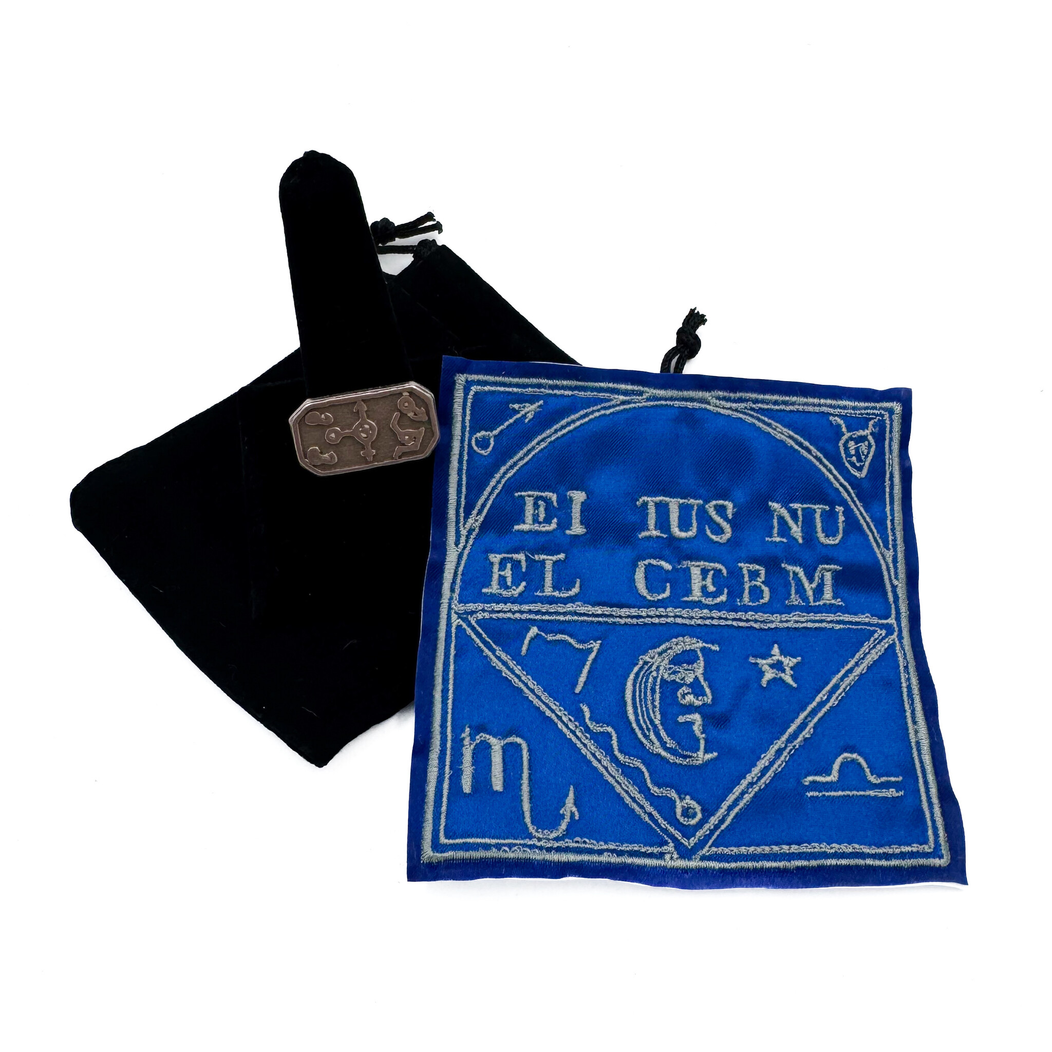 Black Pullet Ring and Talisman Set that Opens All Locks