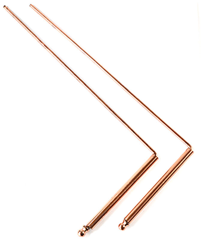 Dowsing Rods Figure Dowsing Rods Set of Two Rods in Copper 12 Inches Long - Pentagram