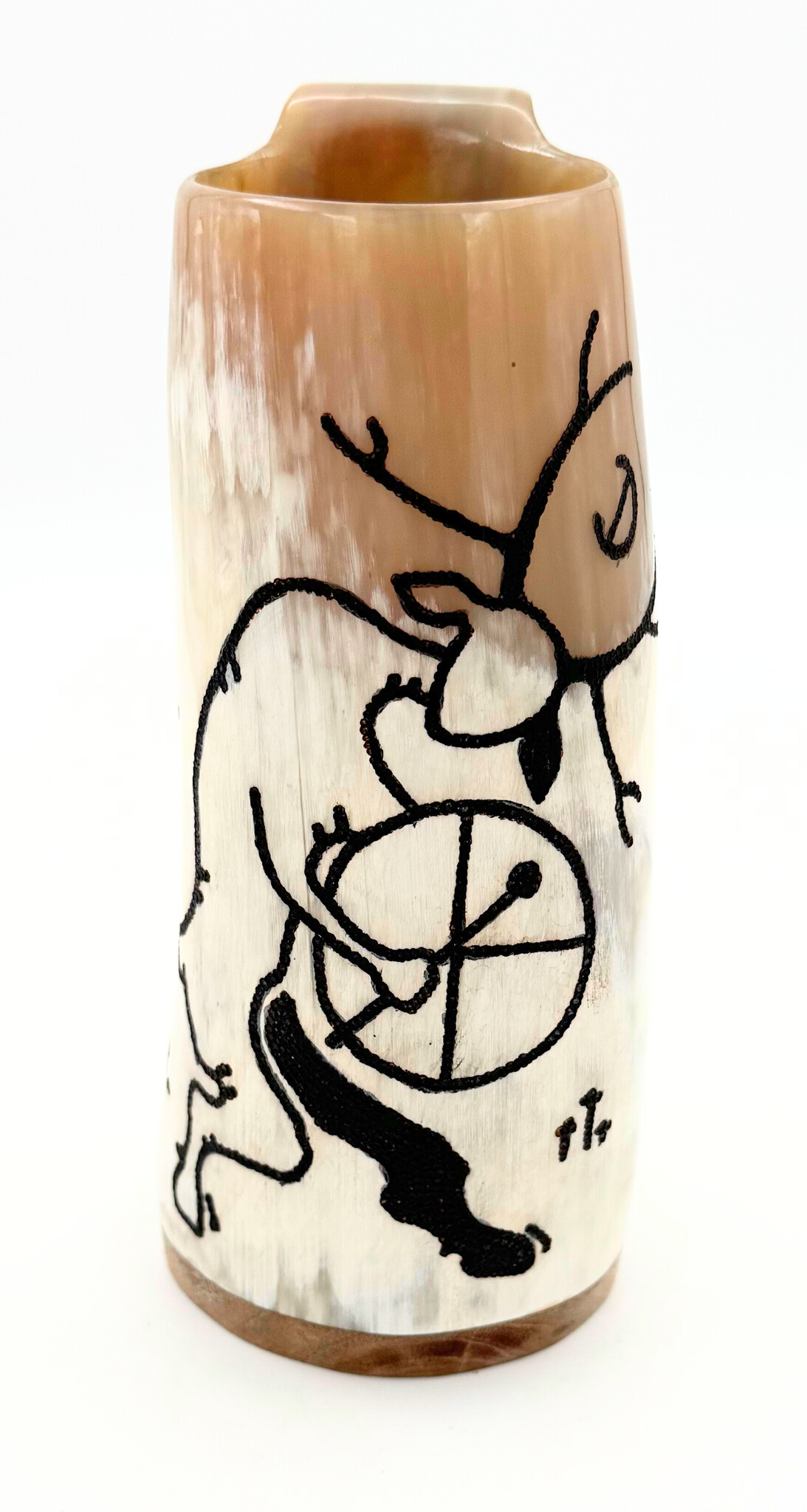 Horn Mug with God and Drum