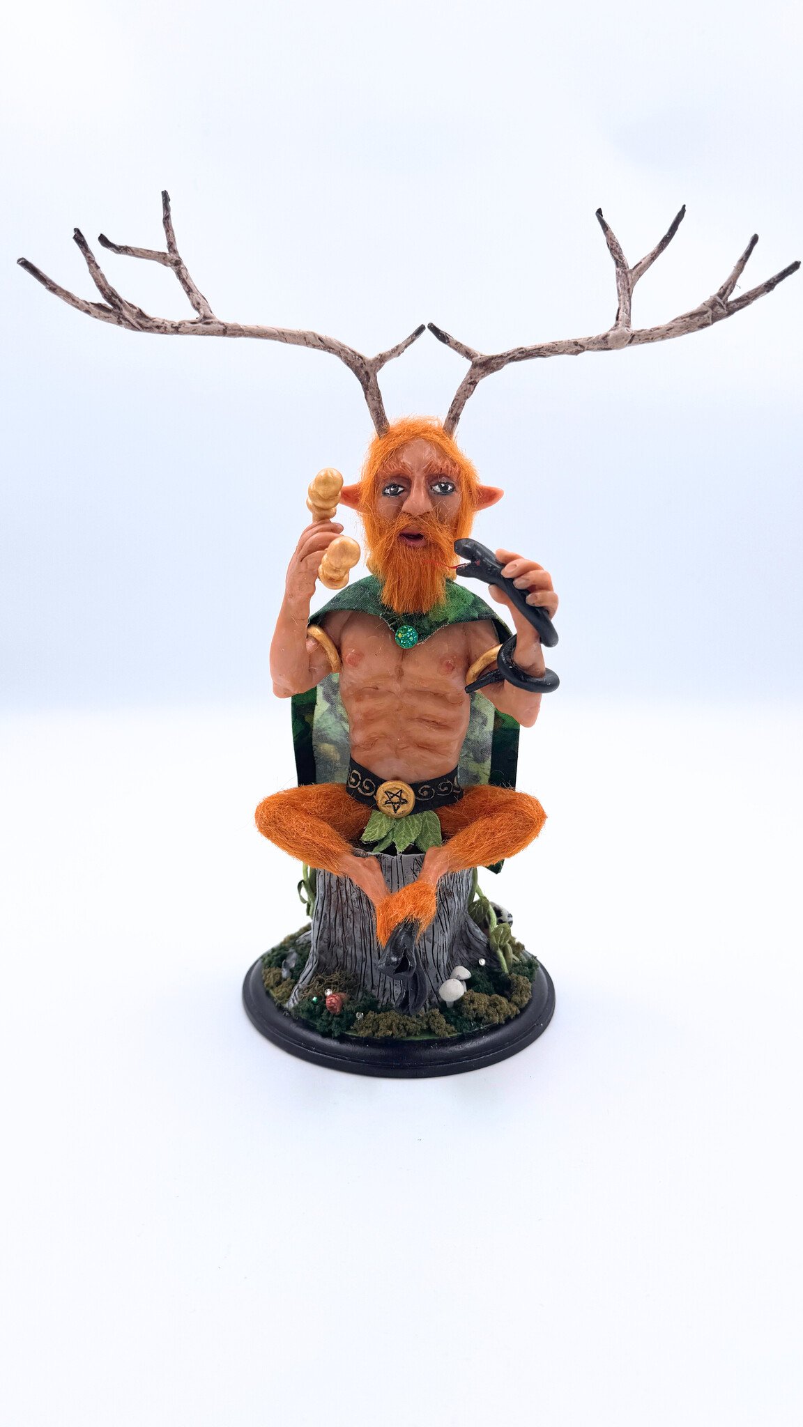 Handmade by Local Artist Cernunnos Statue