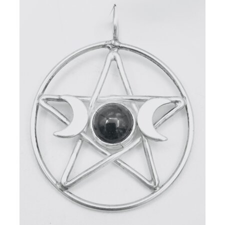 Large Magi Crafts Triple Goddess Pentacle with Bloodstone