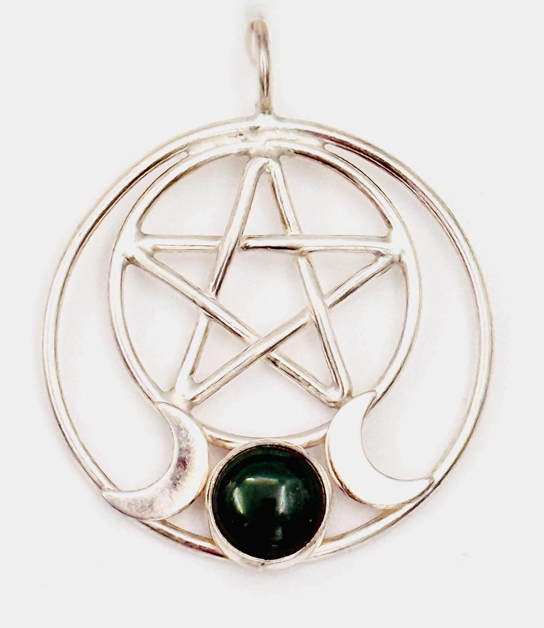 Magi Crafts Luna Crescent Pentacle with Malachite