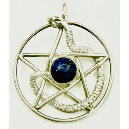 Large Magi Crafts Serpent Wisdom Pentacle with Lapis