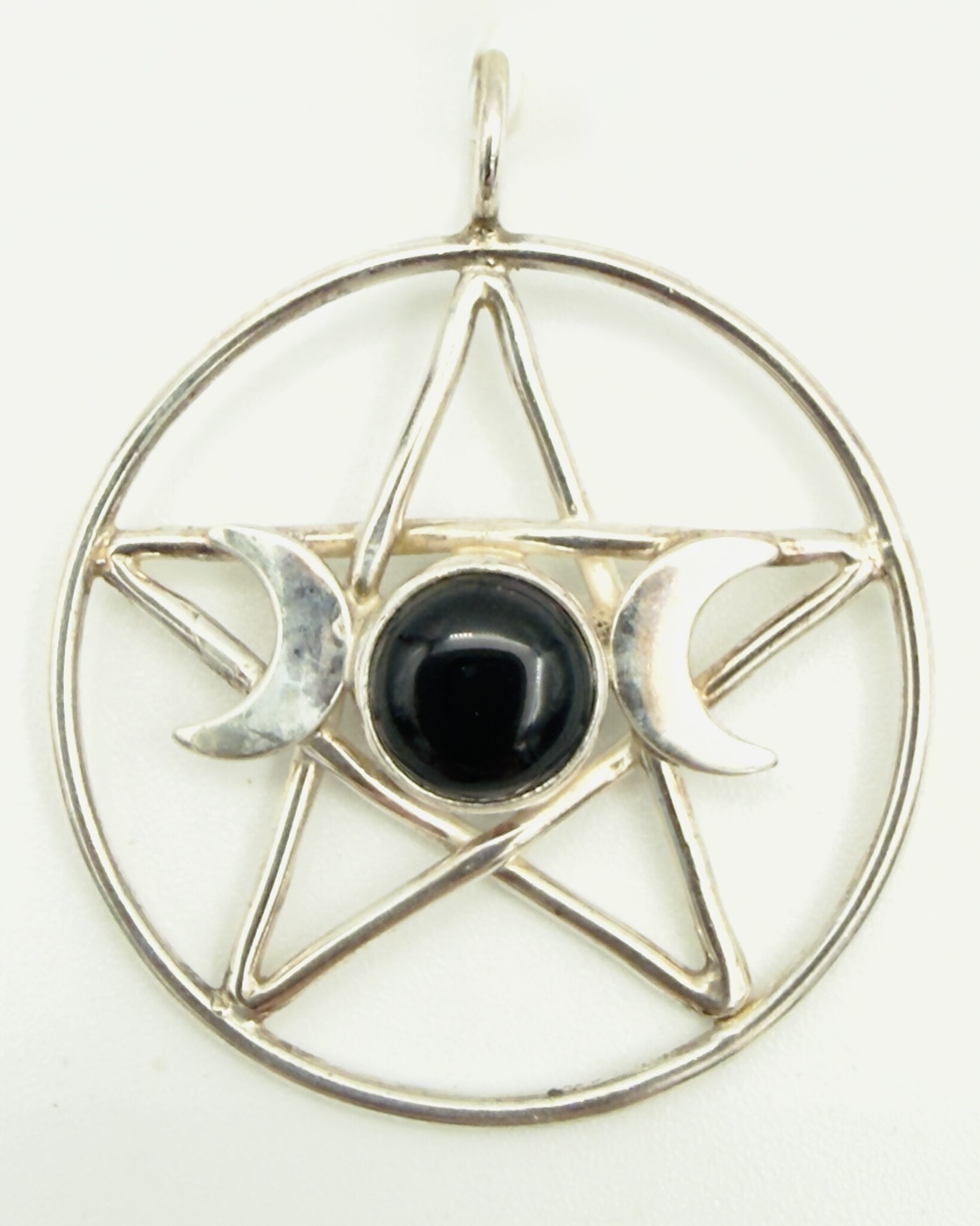 Large Magi Crafts Triple Goddess Pentacle with Onyx
