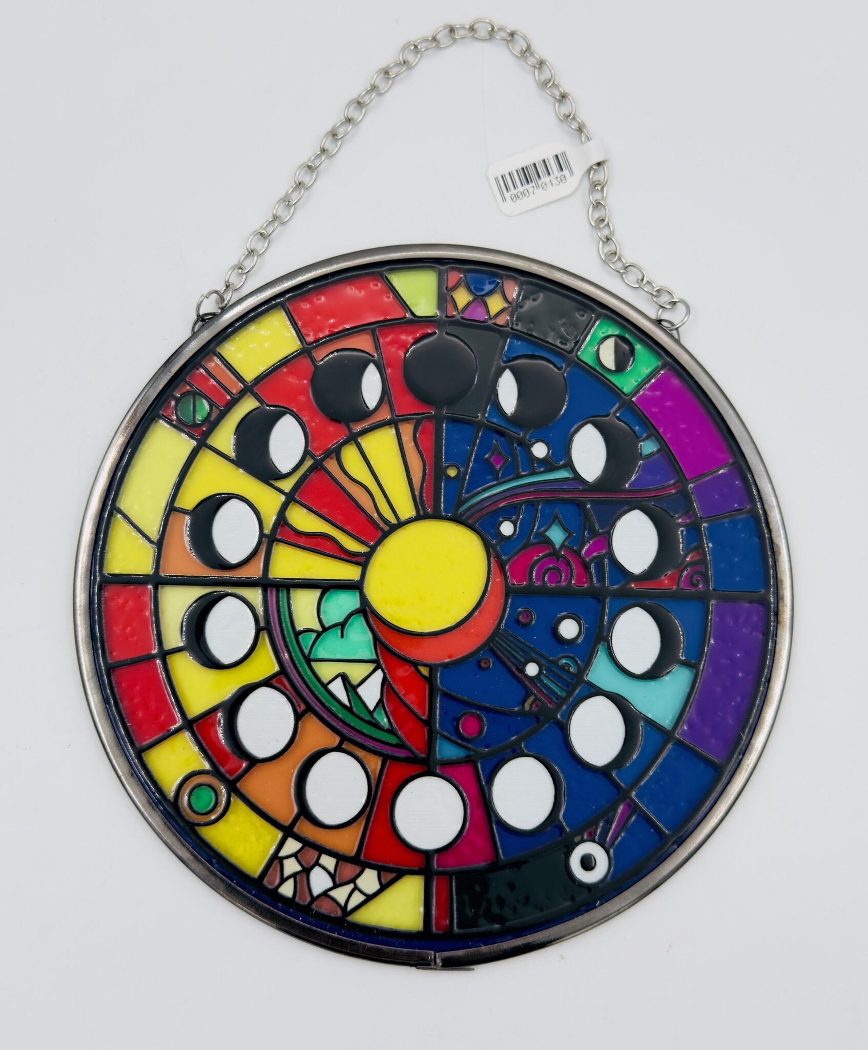 Moon Phases Stained Glass Suncatcher