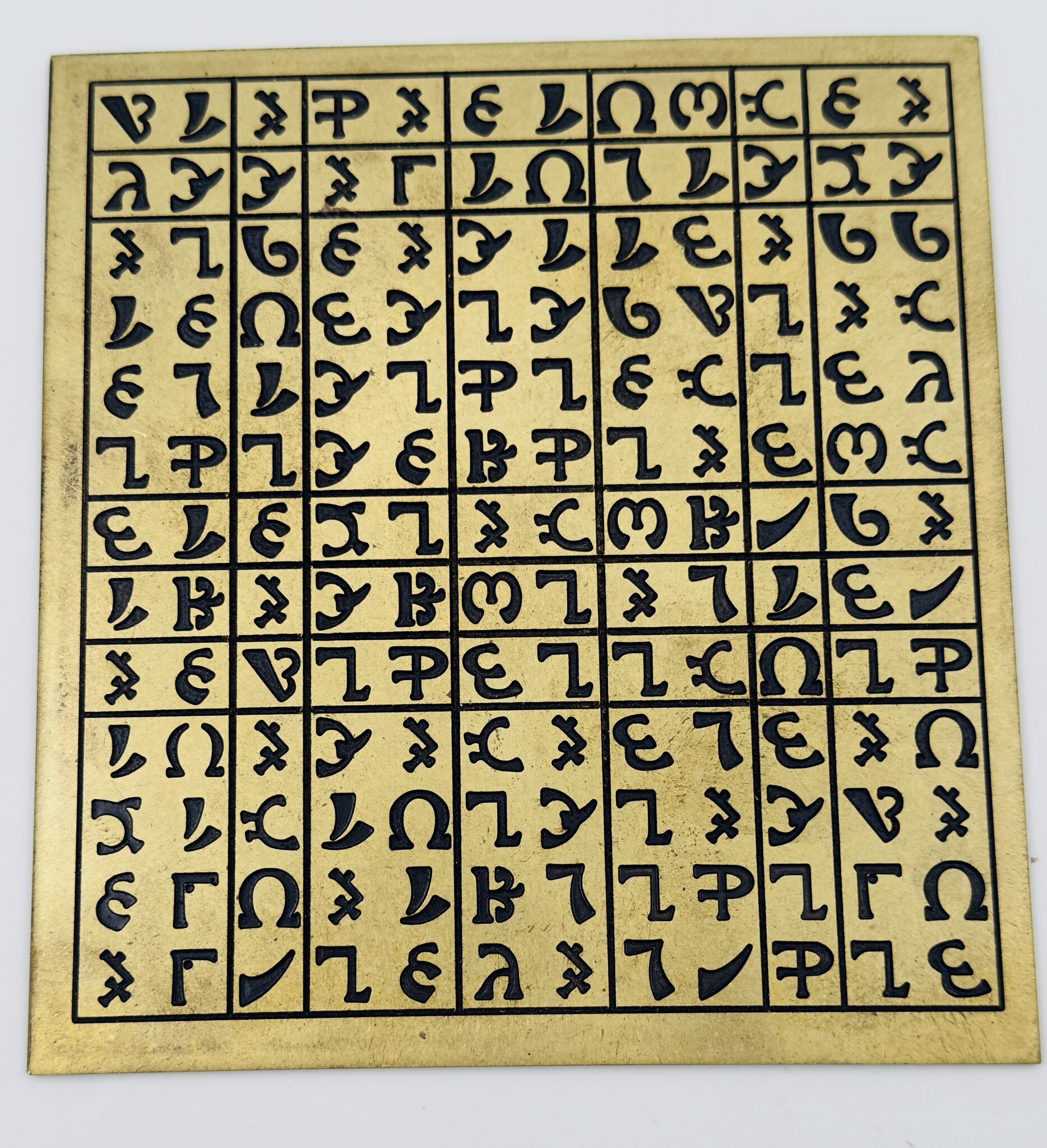 Enochian Tablets Set - Engraved and Enameled Brass