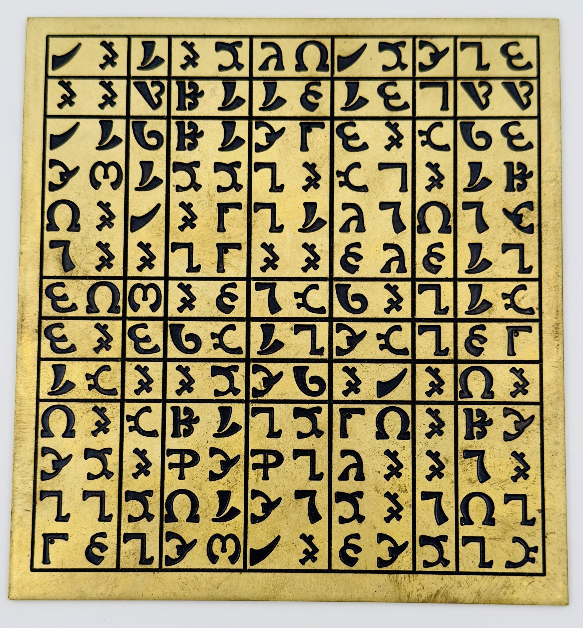 Enochian Tablets Set - Engraved and Enameled Brass