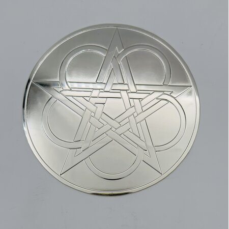 Celitc Knotwork Altar Pentacle in Silver Plate