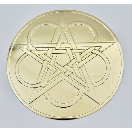 Celitc Knotwork Altar Pentacle in Brass