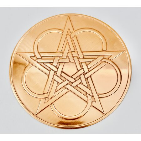 Celtic Knotwork Altar Pentacle in Copper