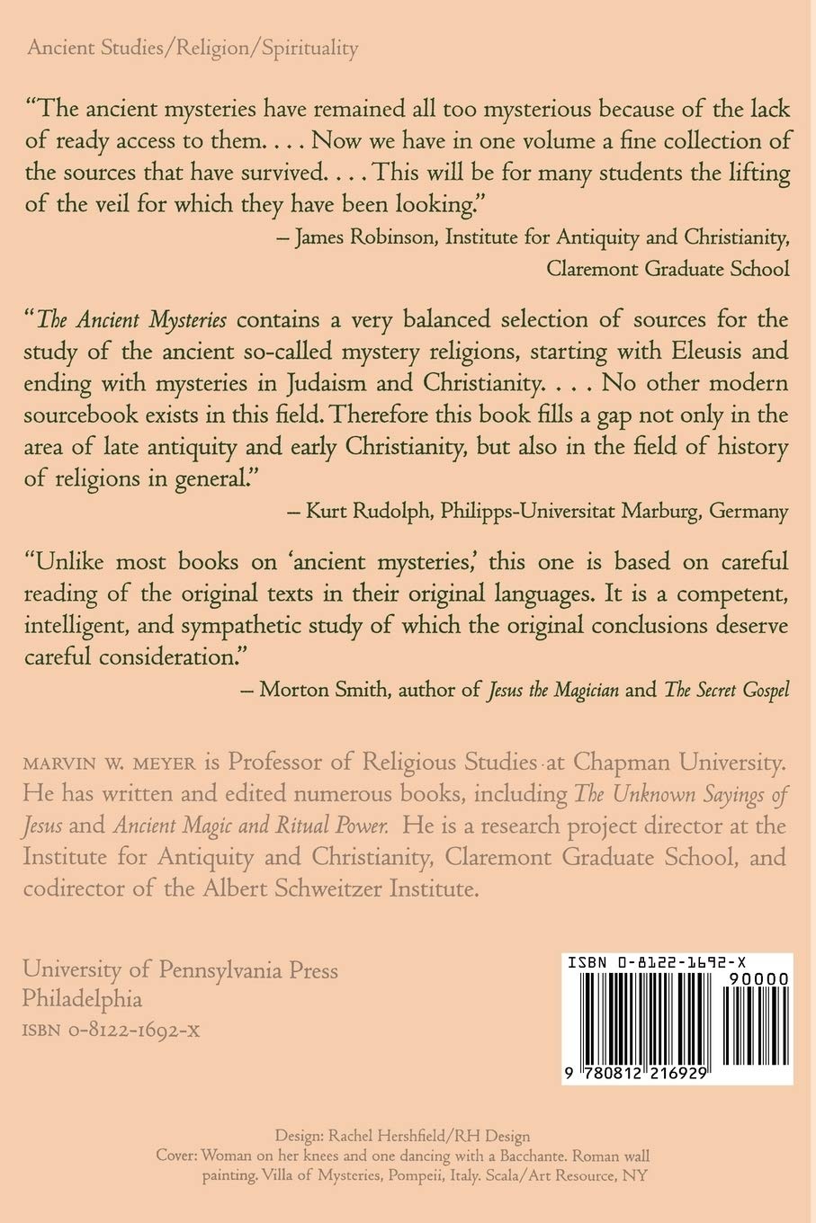 The Ancient Mysteries: A Sourcebook of Sacred Texts