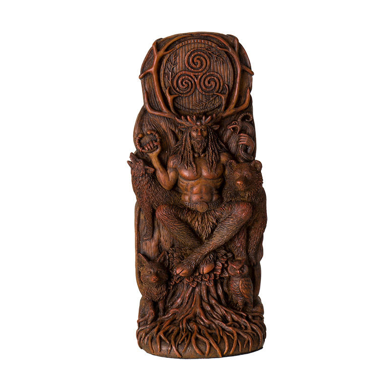 Cernunnos Statue in Wood Finish