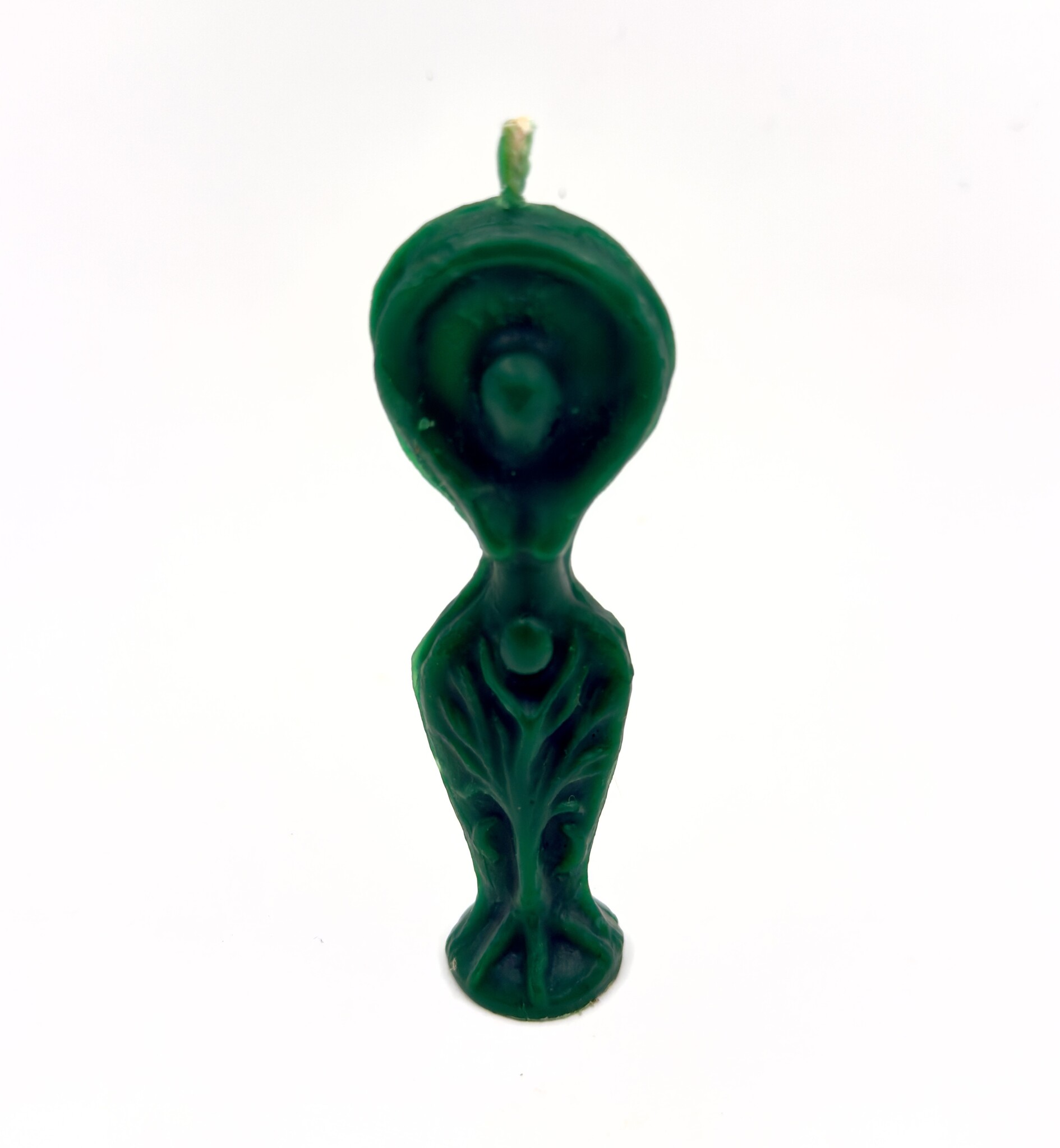 Green Bees Wax Mini Goddess Chime Candle