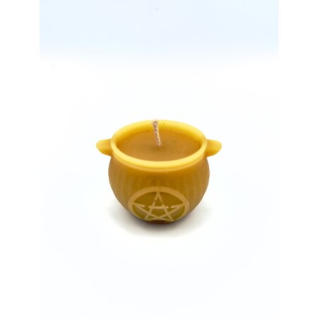 Natural Bees Wax Cauldron Candle