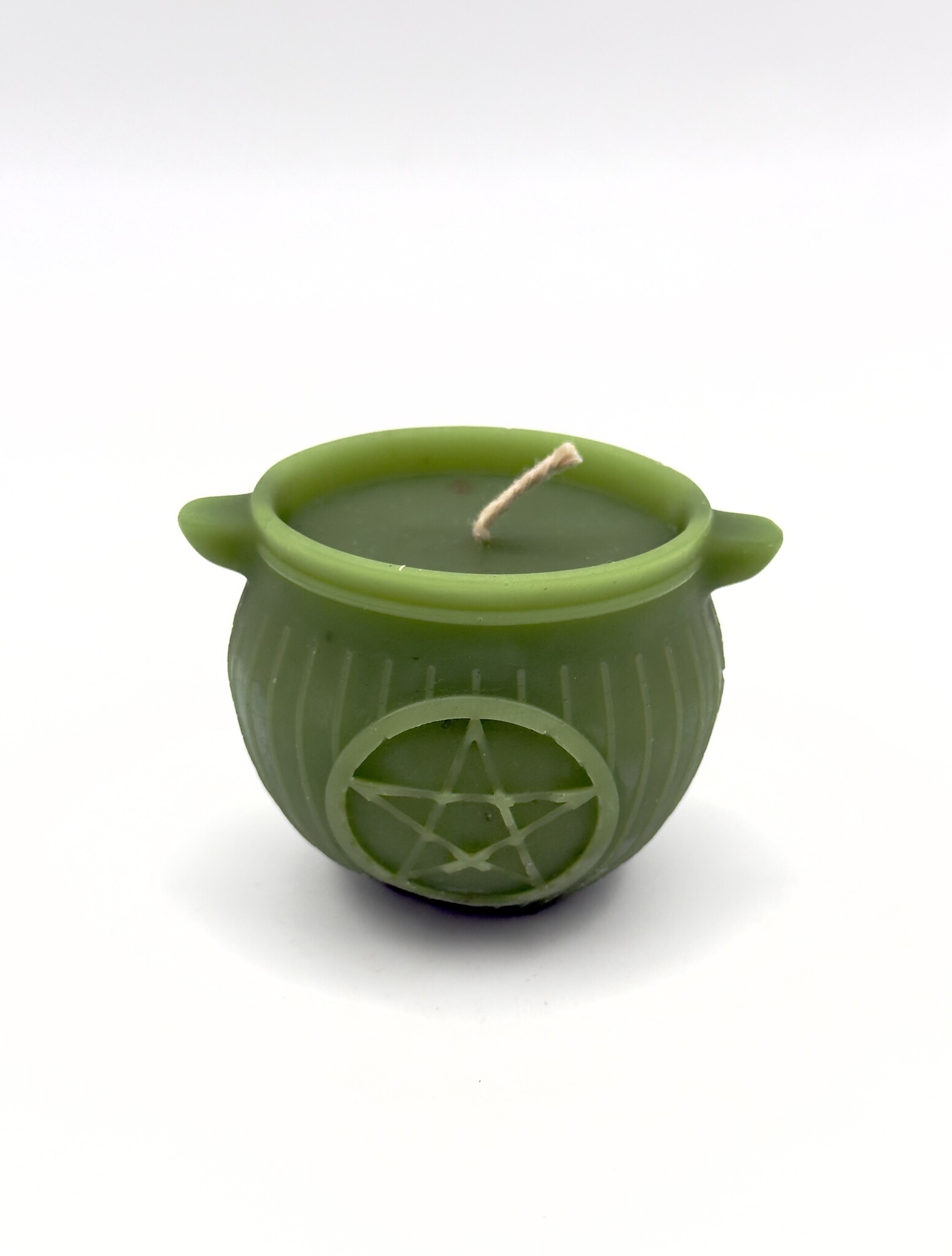 Green Bees Wax Cauldron Candle