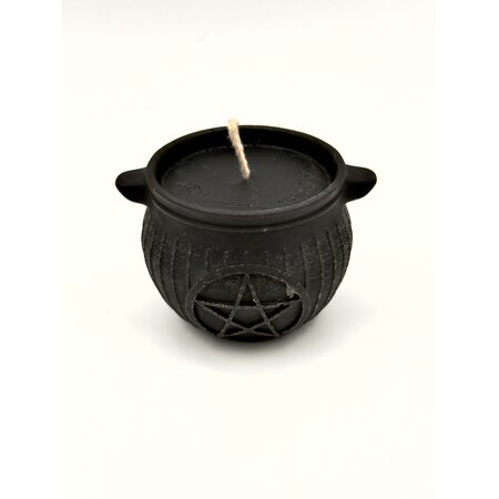 Black Bees Wax Cauldron Candle