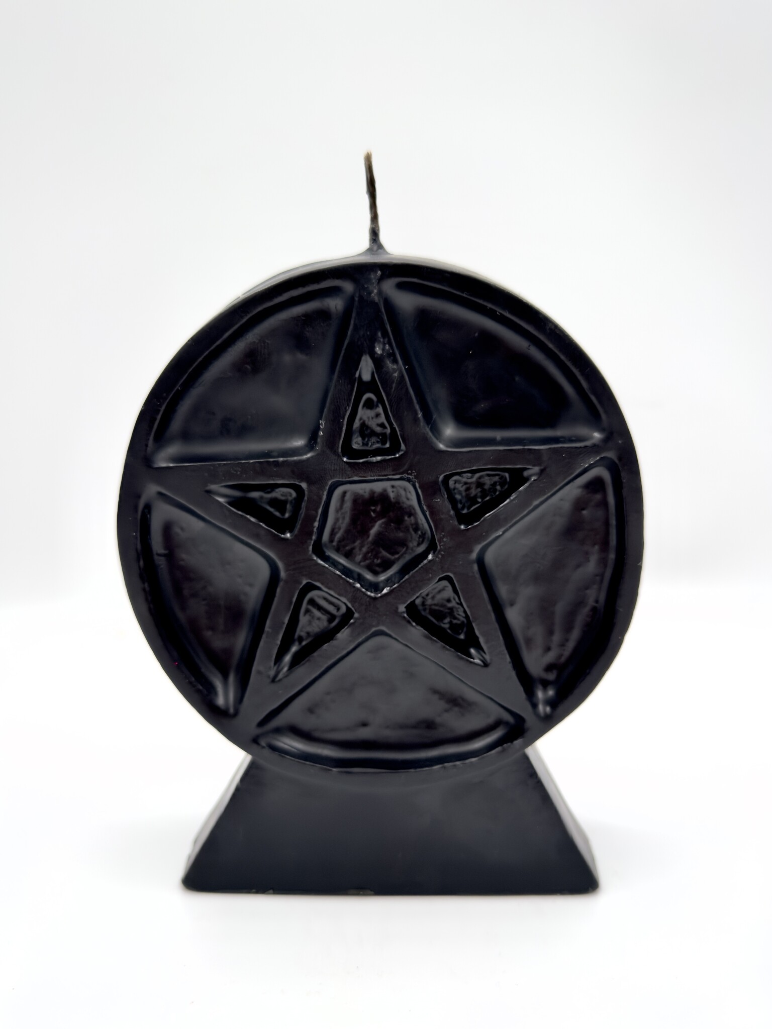 Black Bees Wax Pentacle Candle