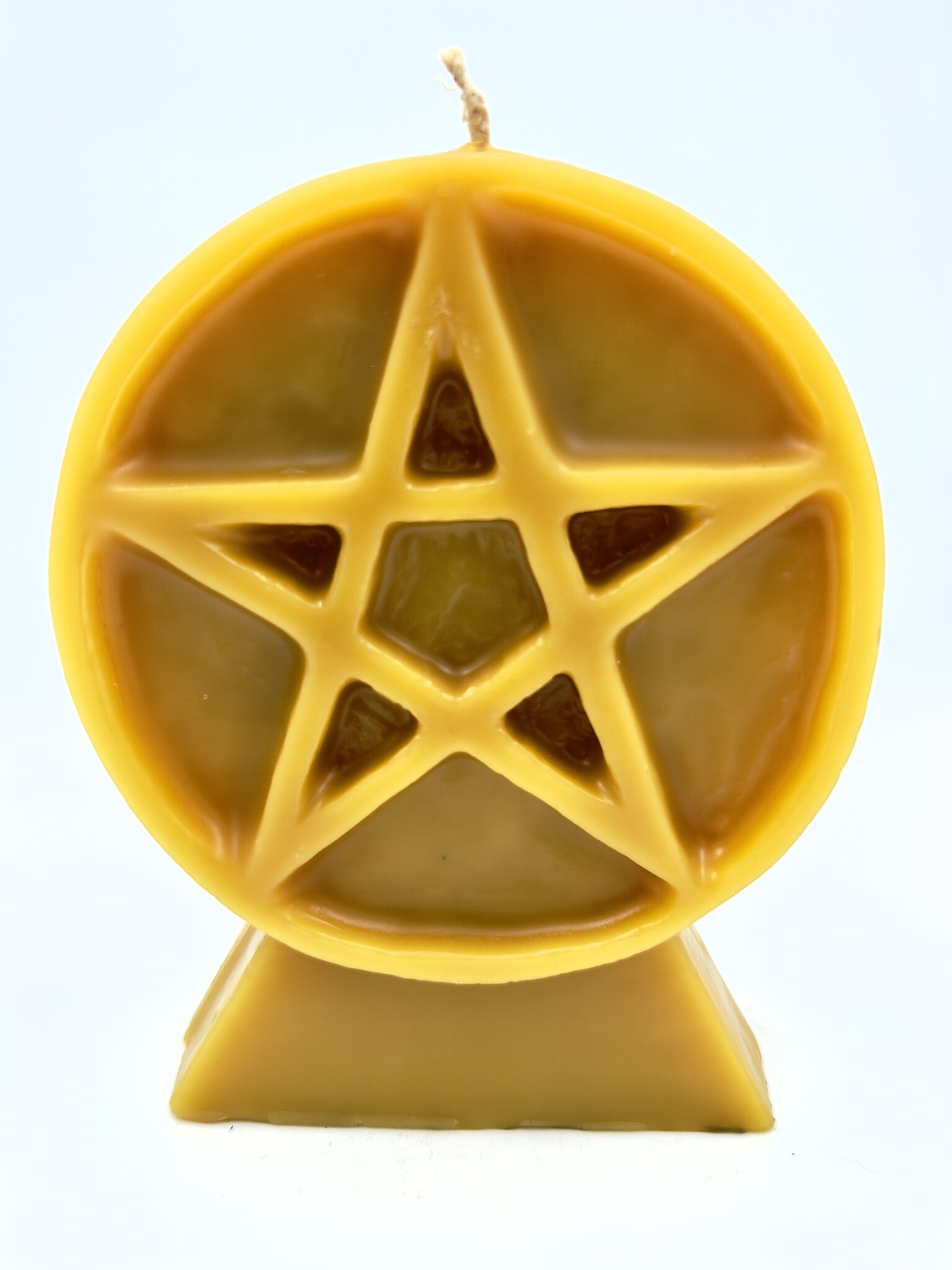 Natural Bees Wax Pentacle Candle