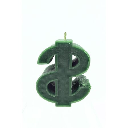 Green Bees Wax Dollar Sign Candle