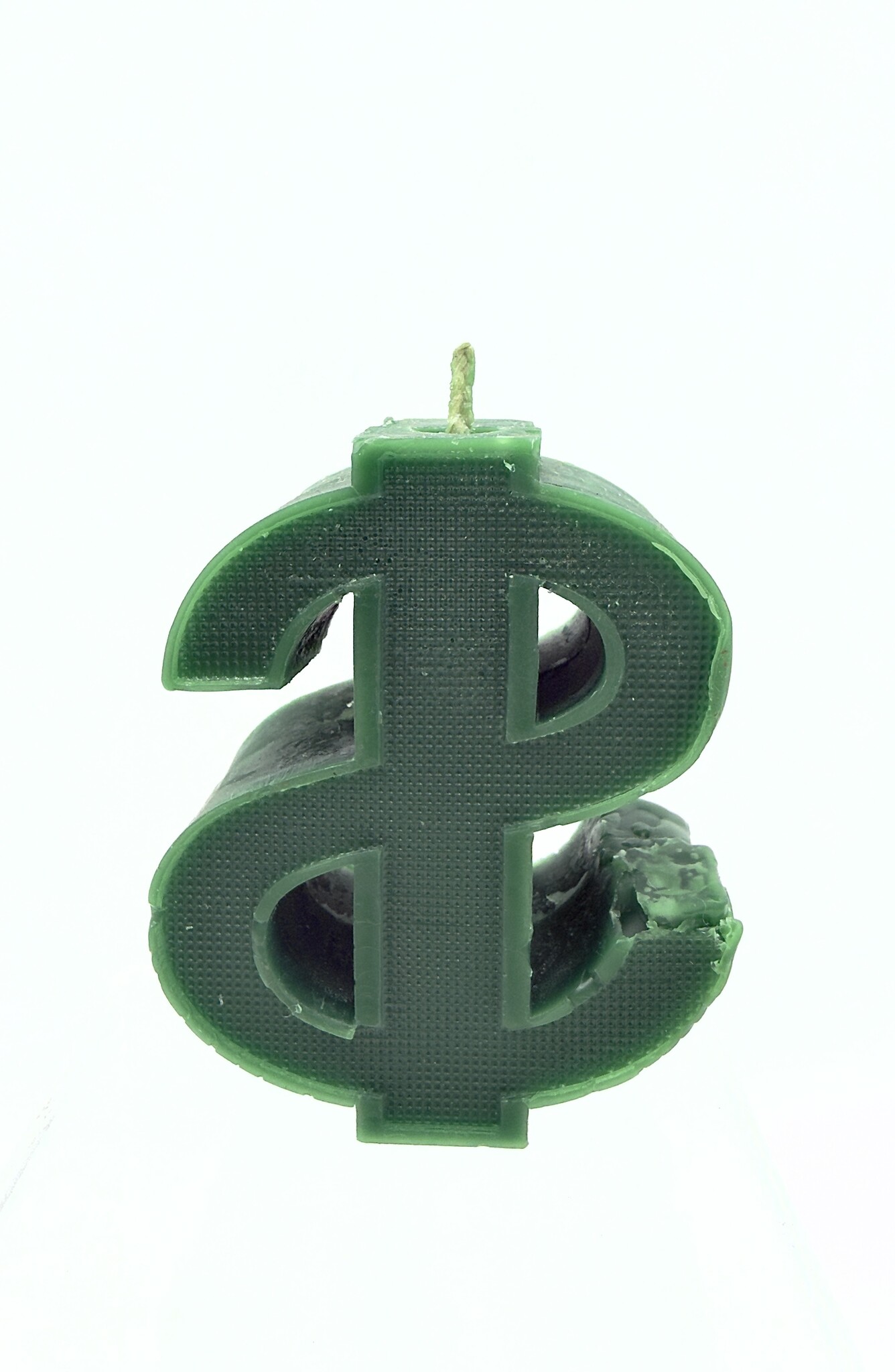 Green Bees Wax Dollar Sign Candle