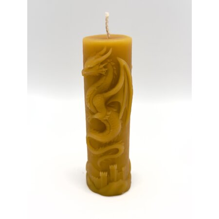 Natural Bees Wax Dragon Pillar Candle